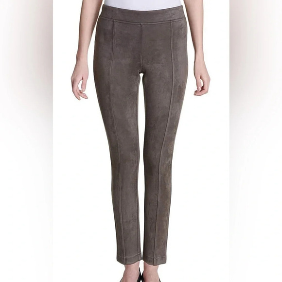 NWOT Andrew Marc | Super Soft Stretch Faux Suede Pull-On Pants (L) - Picture 2 of 11